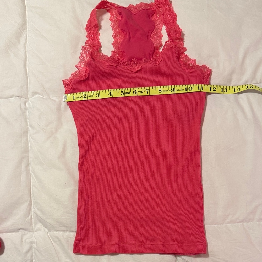 Victoria's Secret Pink Lace Trim Crop Top XS